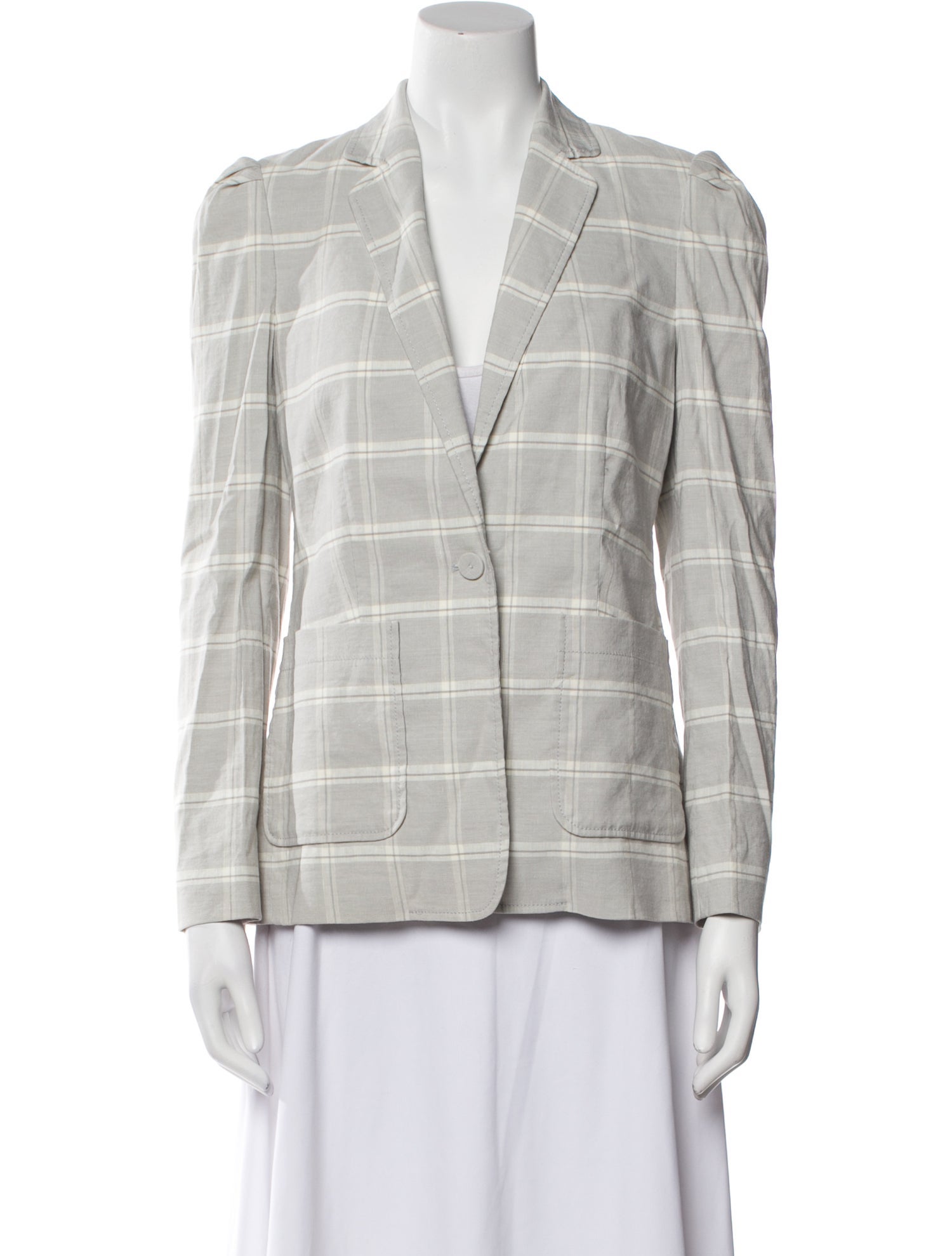 Tailored by Rebecca Taylor Plaid Print Blazer