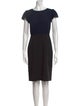 Tailored by Rebecca Taylor Bateau Neckline Knee-Length Dress