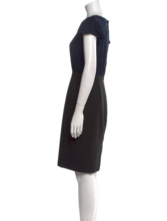 Tailored by Rebecca Taylor Bateau Neckline Knee-Length Dress
