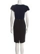 Tailored by Rebecca Taylor Bateau Neckline Knee-Length Dress