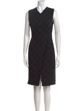 Tailored by Rebecca Taylor Plaid Print Knee-Length Dress