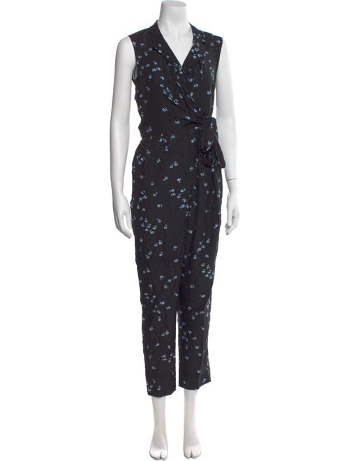 Tailored by Rebecca Taylor Silk Floral Print Jumpsuit