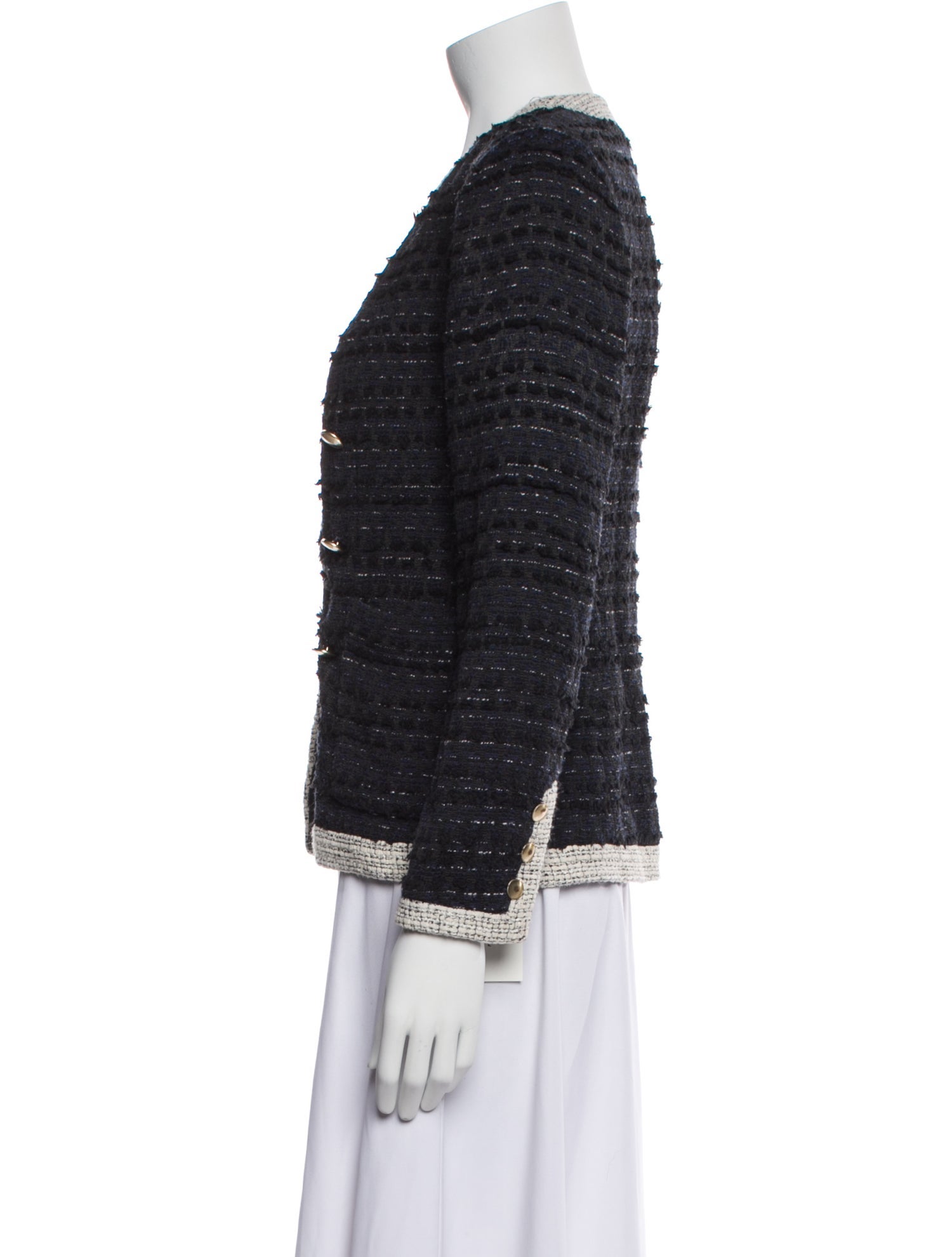 Tailored by Rebecca Taylor Tweed Striped Evening Jacket