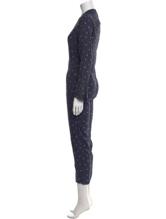 Tailored by Rebecca Taylor Silk Polka Dot Print Jumpsuit