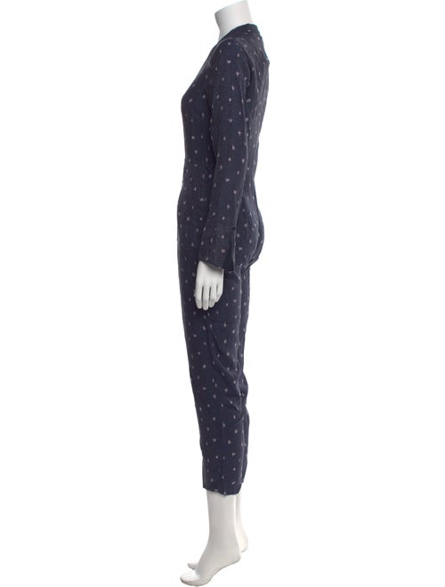 Tailored by Rebecca Taylor Silk Polka Dot Print Jumpsuit