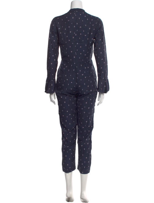 Tailored by Rebecca Taylor Silk Polka Dot Print Jumpsuit