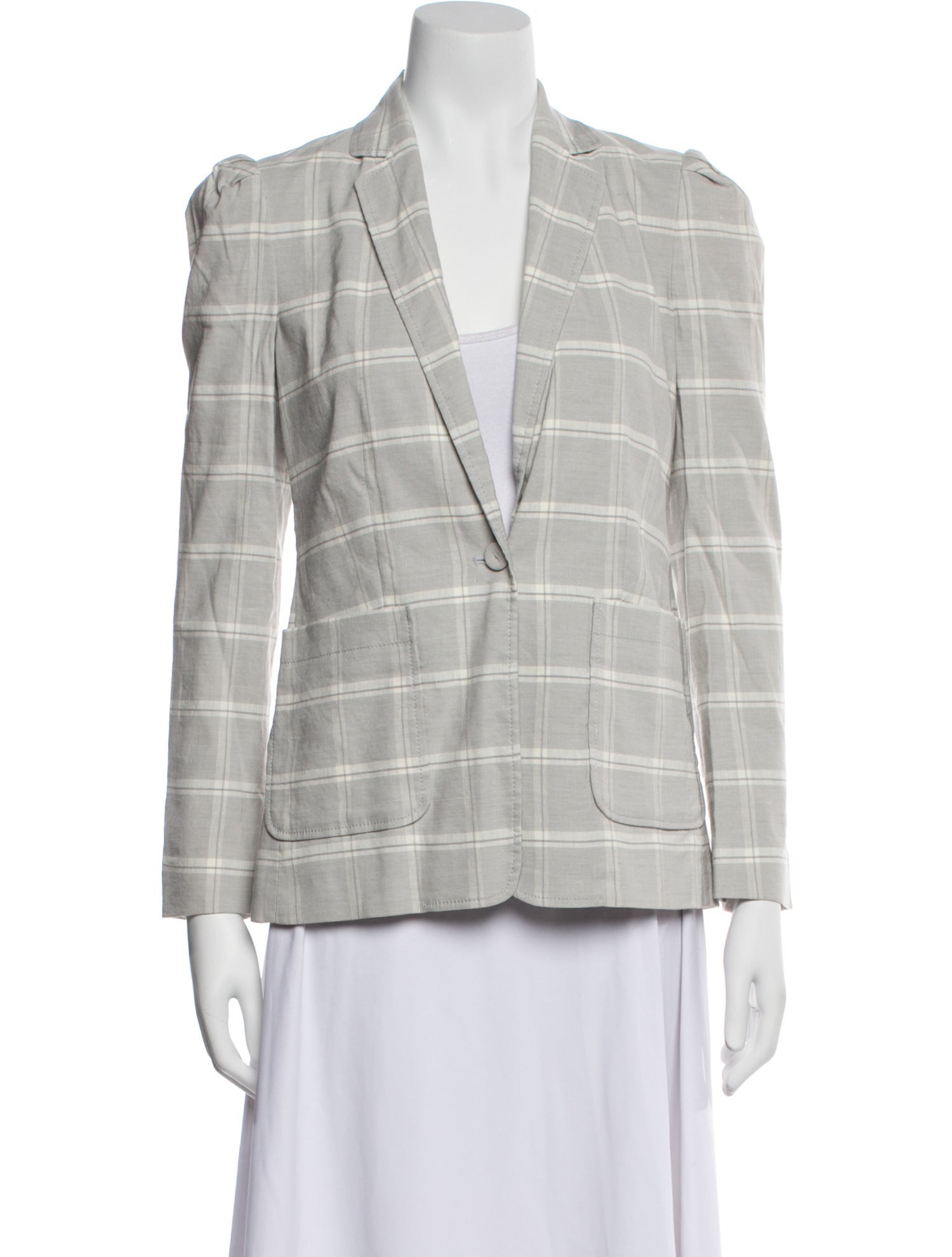 Tailored by Rebecca Taylor Plaid Print Blazer