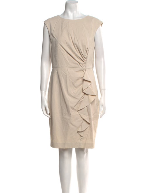 Tailored by Rebecca Taylor Bateau Neckline Mini Dress