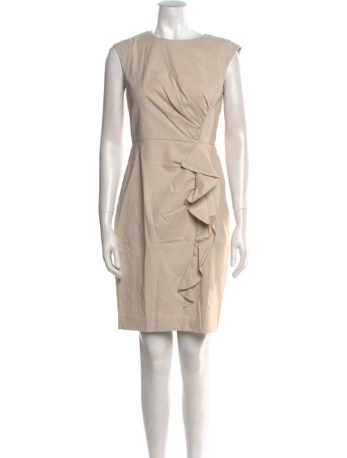 Tailored by Rebecca Taylor Bateau Neckline Knee-Length Dress
