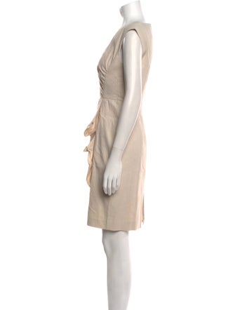 Tailored by Rebecca Taylor Bateau Neckline Knee-Length Dress