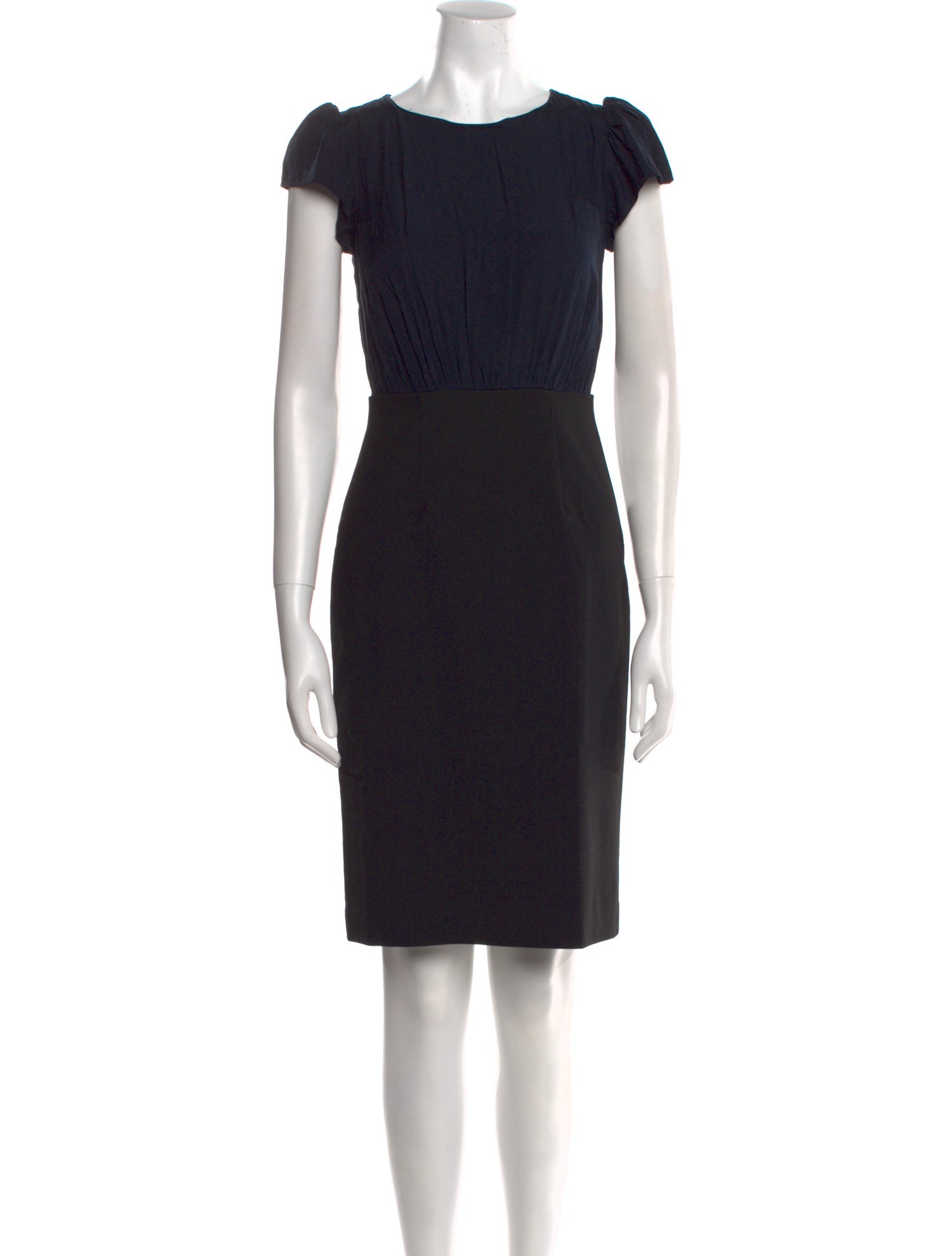 Tailored by Rebecca Taylor Bateau Neckline Knee-Length Dress