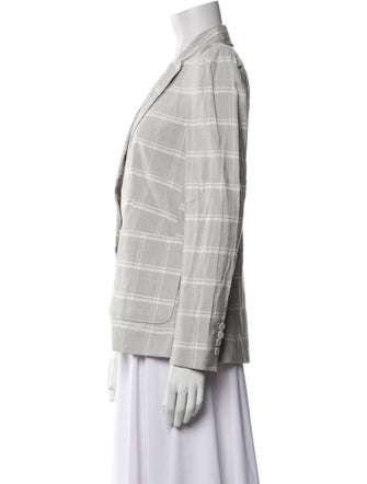 Tailored by Rebecca Taylor Plaid Print Blazer