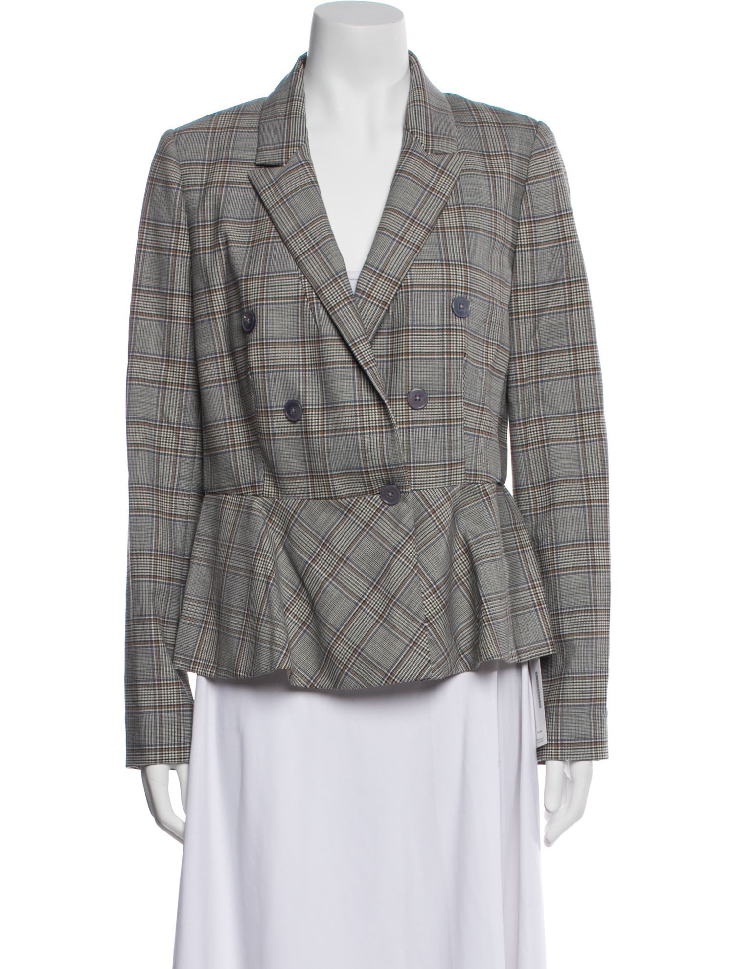 Tailored by Rebecca Taylor Plaid Print Blazer