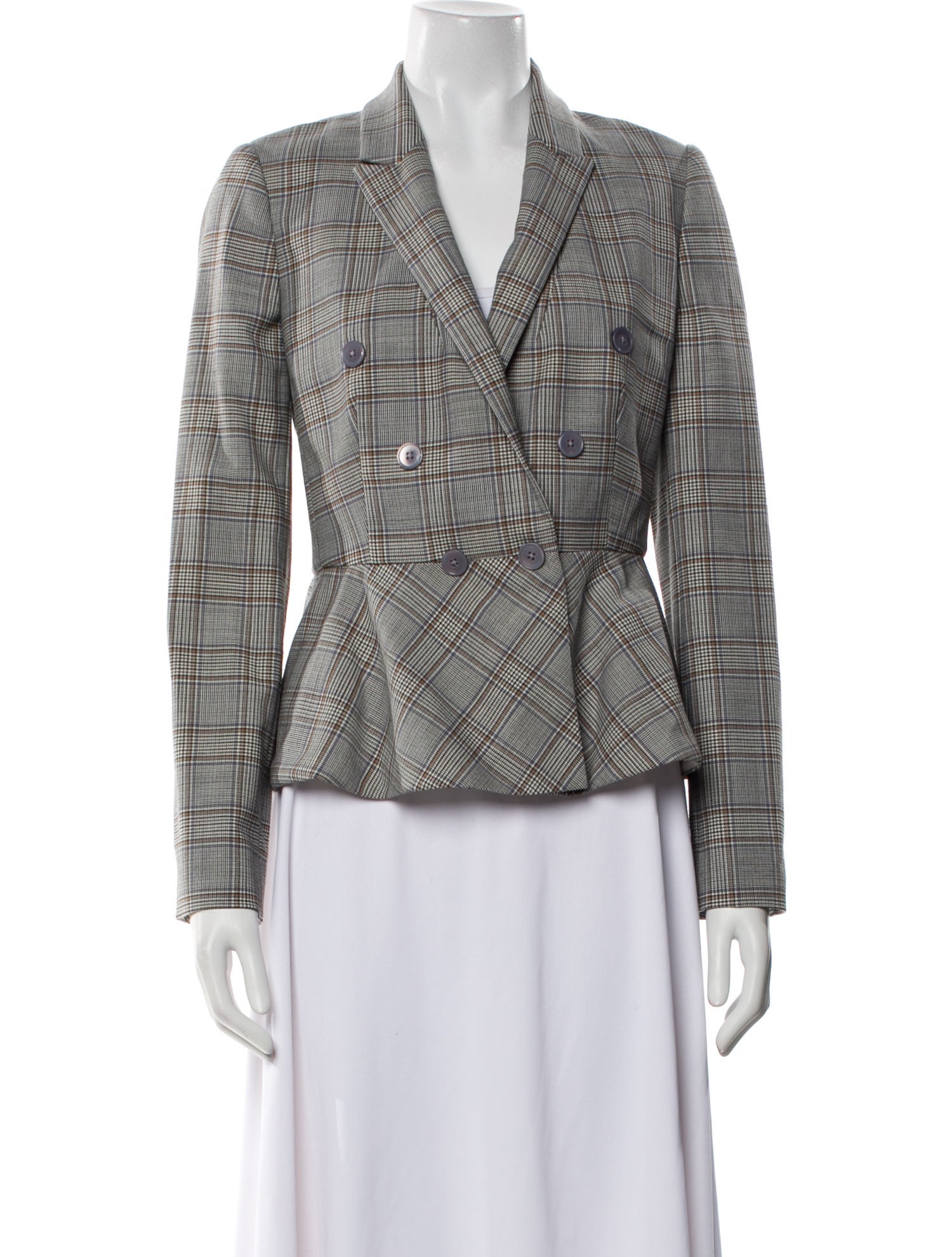 Tailored by Rebecca Taylor Plaid Print Blazer