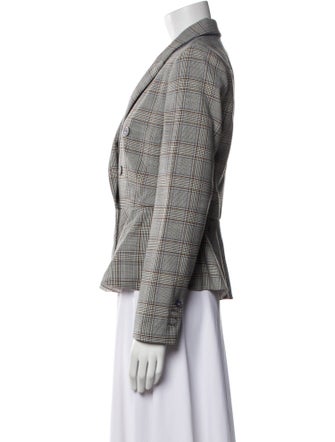 Tailored by Rebecca Taylor Plaid Print Blazer