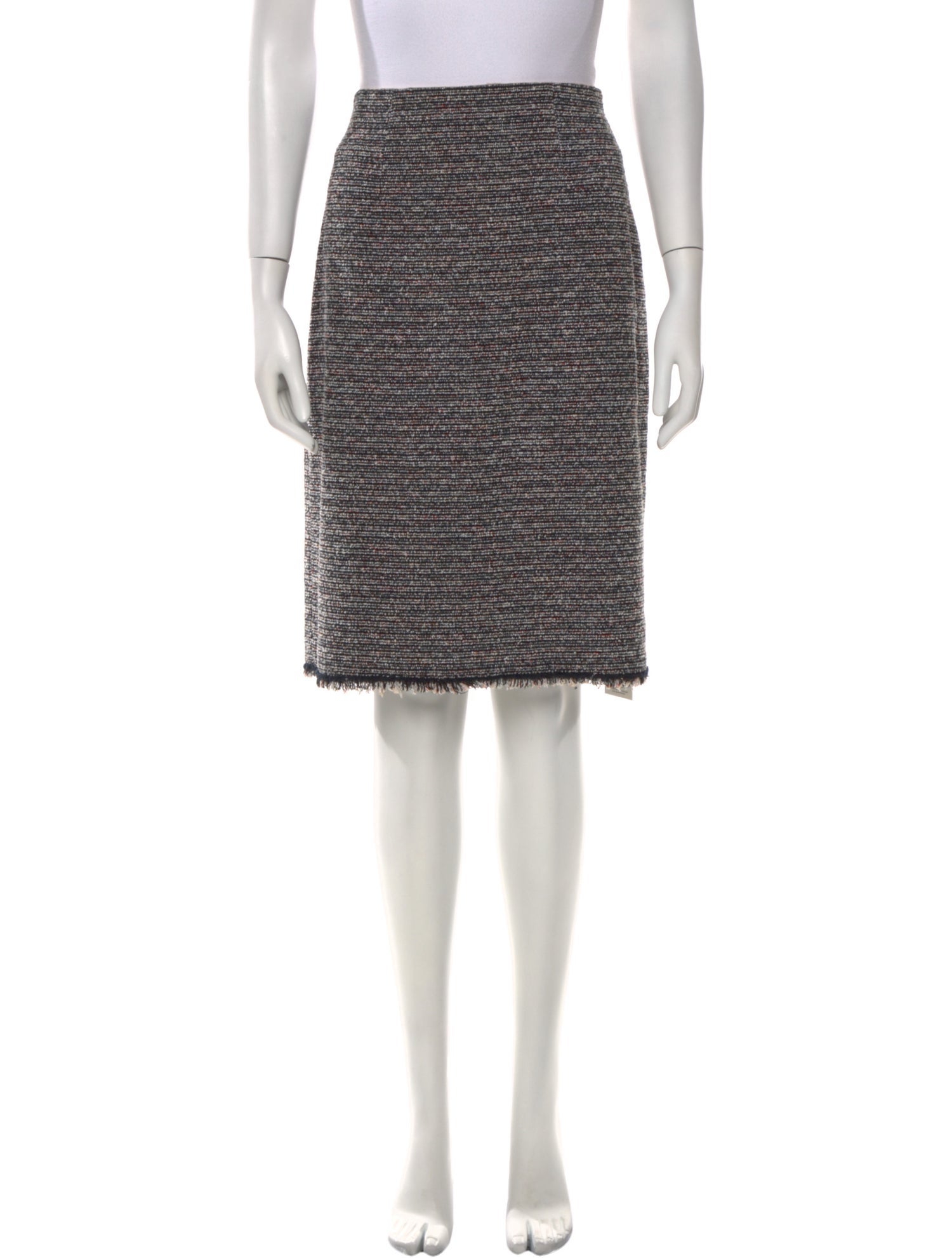 Tailored by Rebecca Taylor Tweed Pattern Knee-Length Skirt
