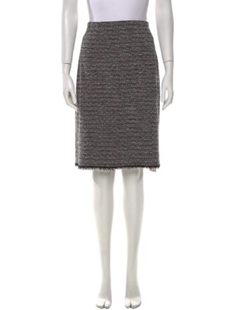 Tailored by Rebecca Taylor Tweed Pattern Knee-Length Skirt