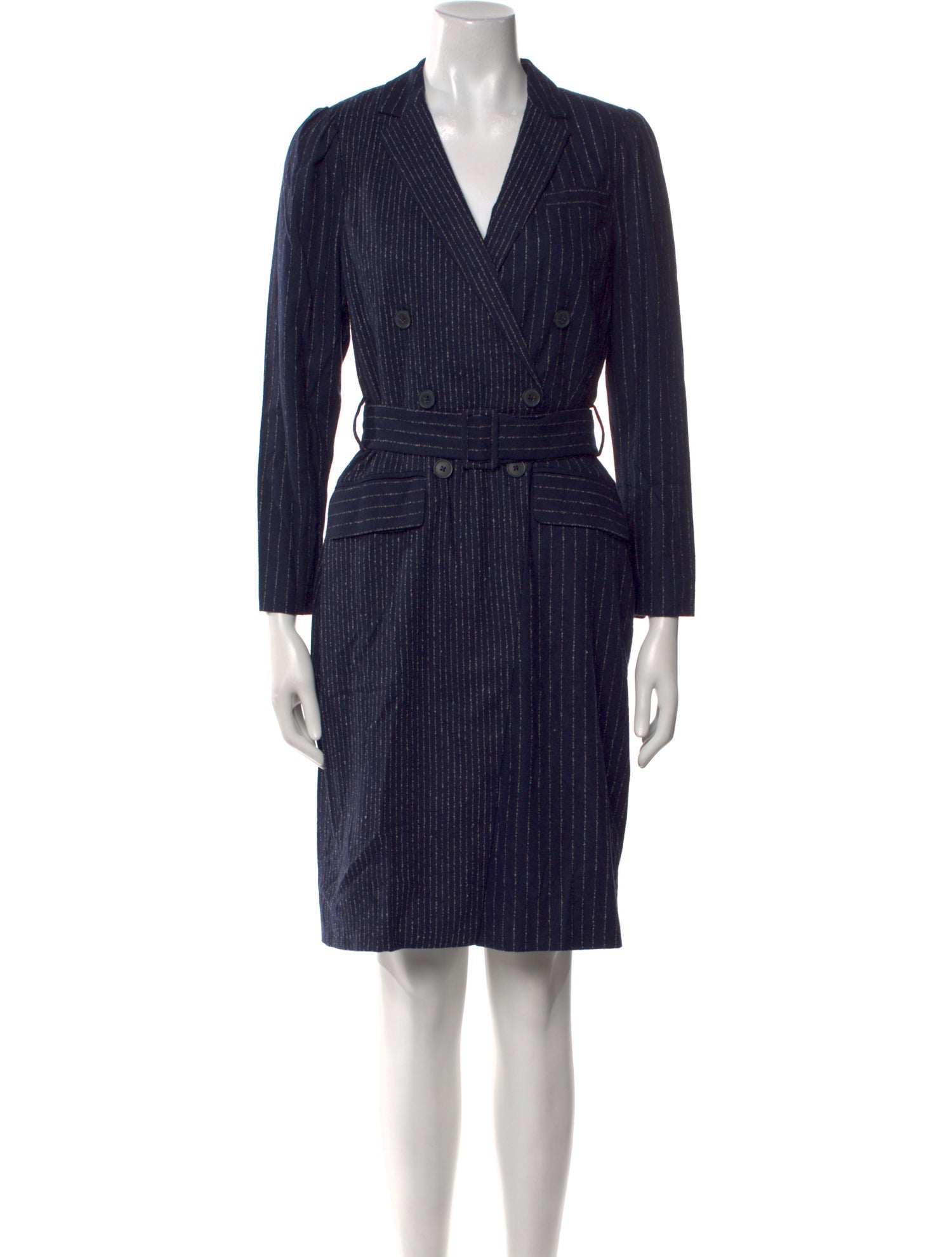 Tailored by Rebecca Taylor Striped Knee-Length Dress w/ Tags