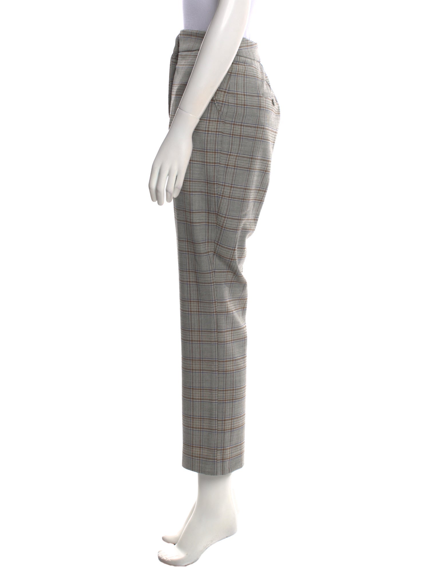 Tailored by Rebecca Taylor Plaid Print Straight Leg Pants