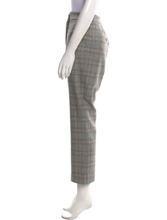 Tailored by Rebecca Taylor Plaid Print Straight Leg Pants