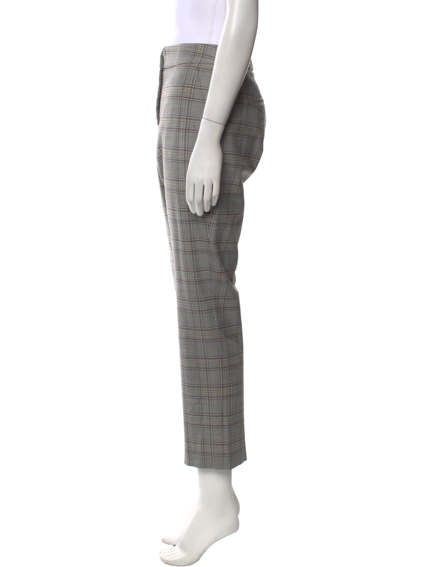 Tailored by Rebecca Taylor Plaid Print Straight Leg Pants