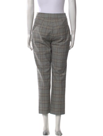 Tailored by Rebecca Taylor Plaid Print Straight Leg Pants