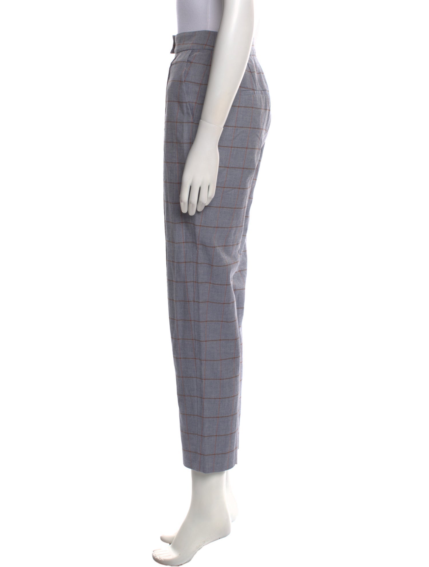 Tailored by Rebecca Taylor Plaid Print Straight Leg Pants