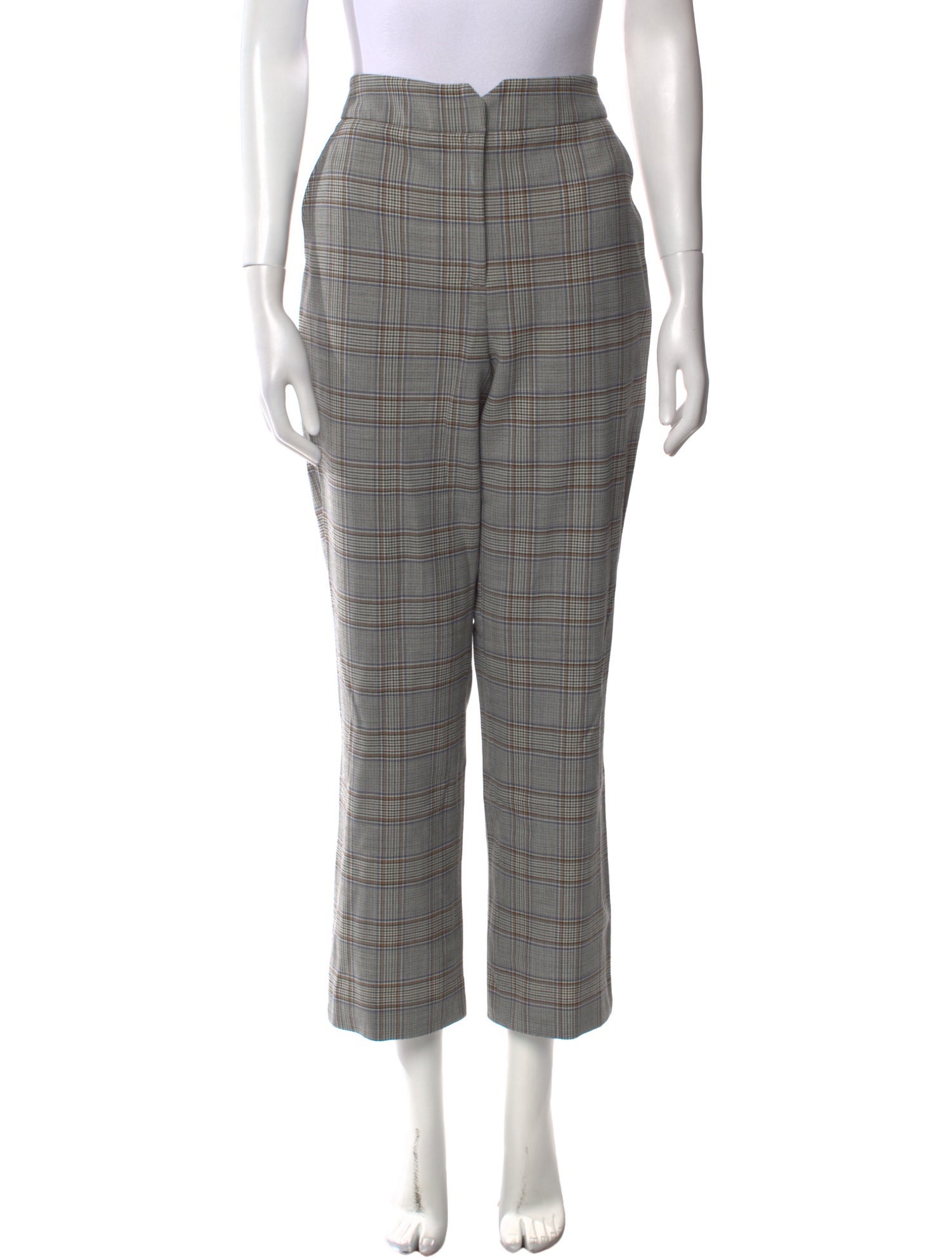 Tailored by Rebecca Taylor Plaid Print Straight Leg Pants