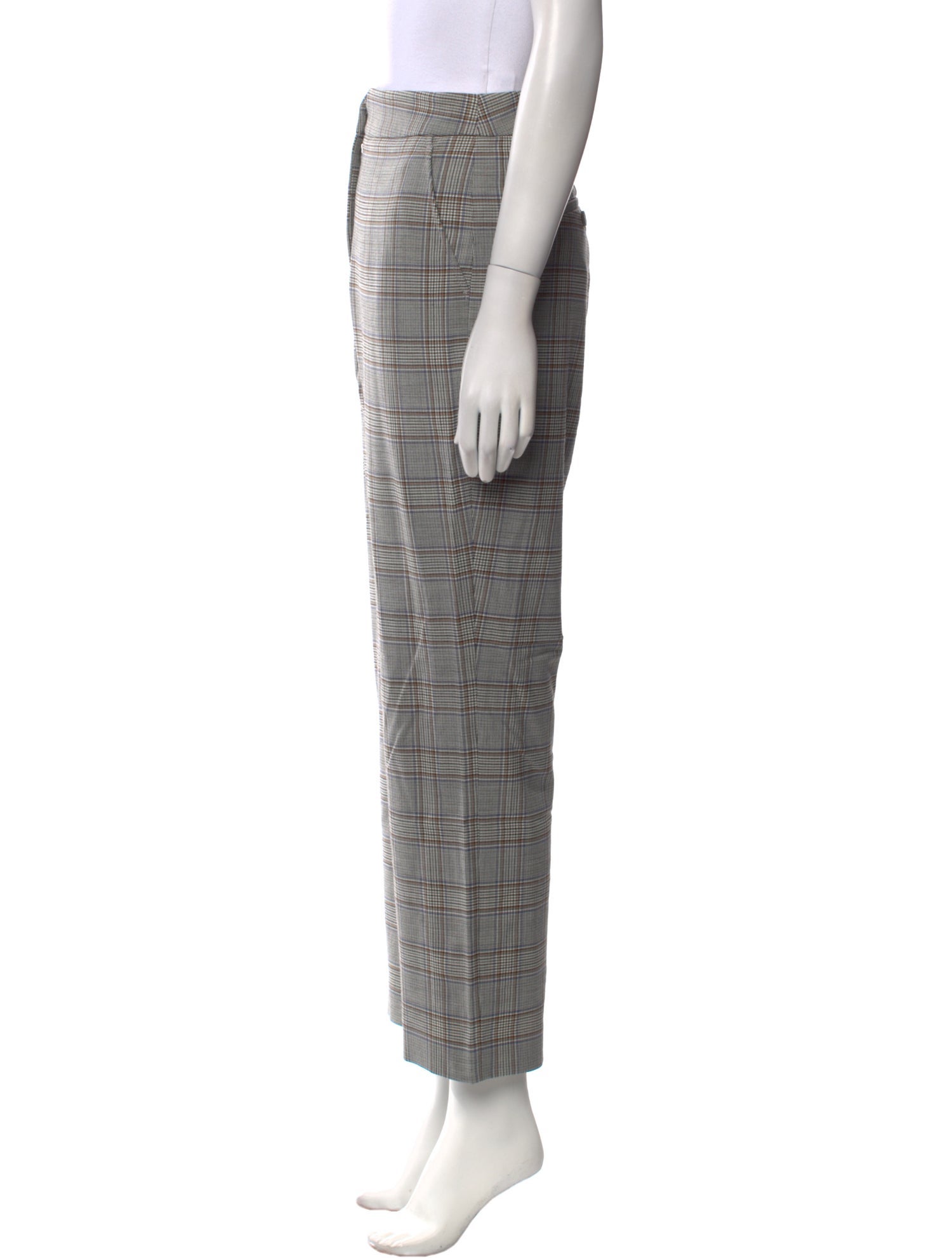 Tailored by Rebecca Taylor Plaid Print Straight Leg Pants