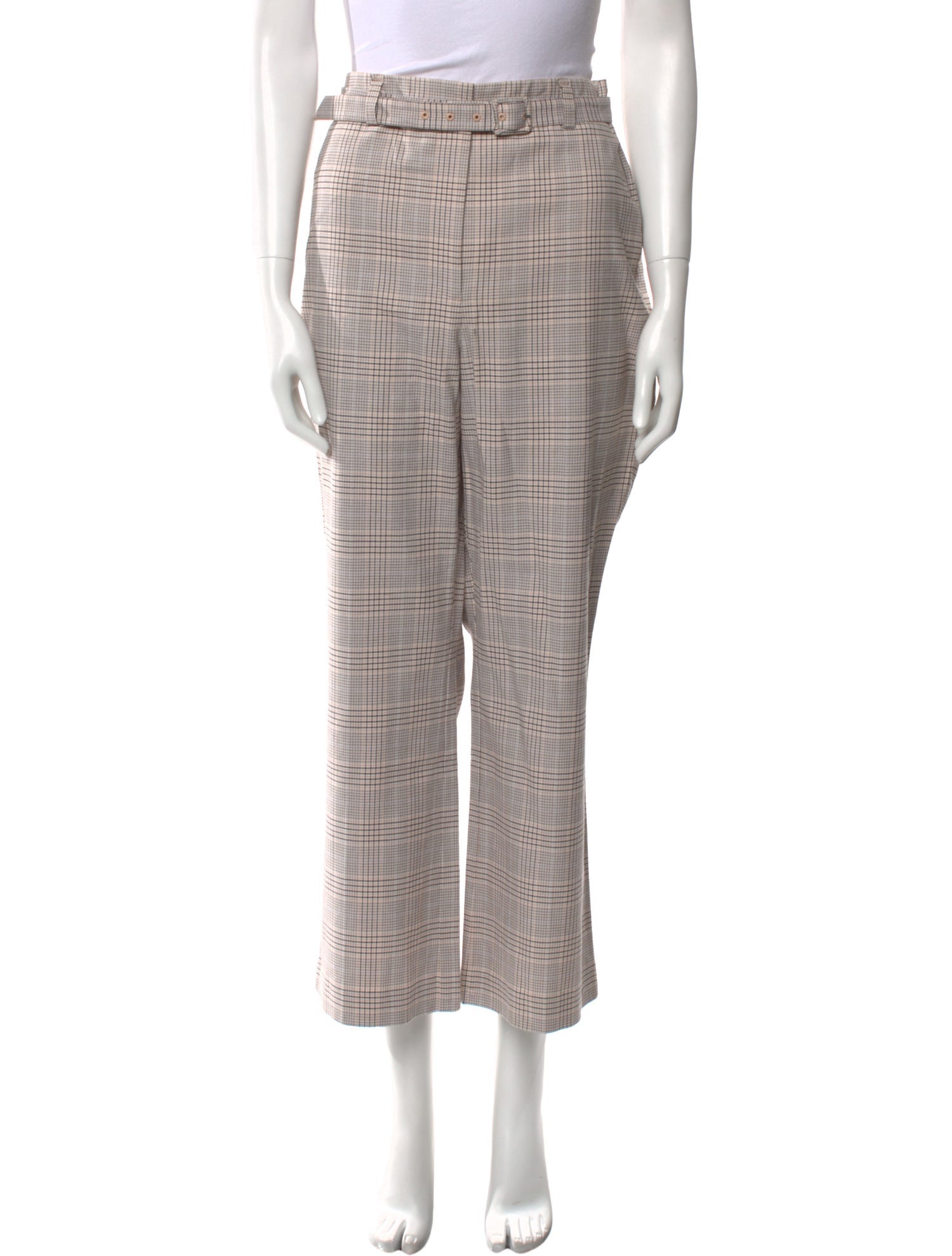 Tailored by Rebecca Taylor Plaid Print Wide Leg Pants