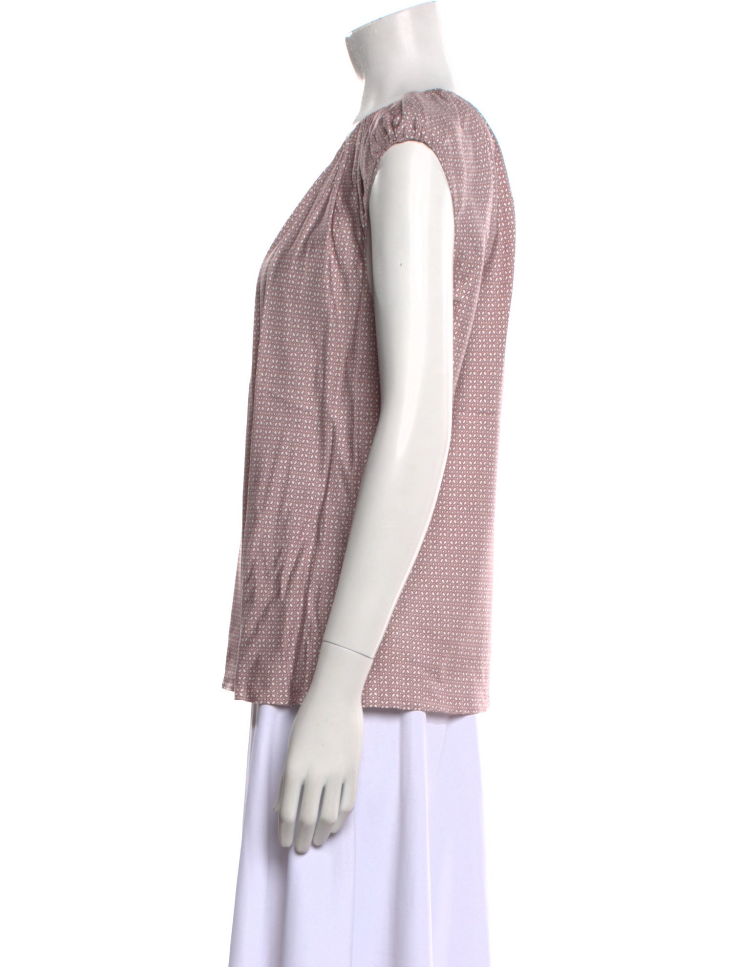 Tailored by Rebecca Taylor Silk Crew Neck Top