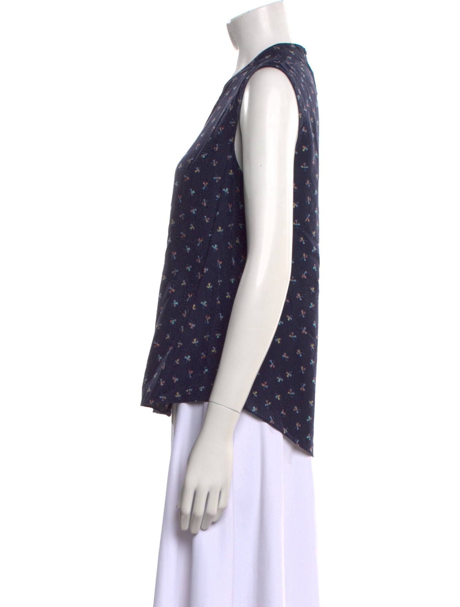 Tailored by Rebecca Taylor Silk Printed Top