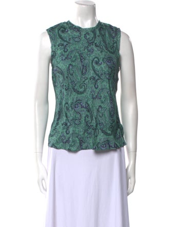 Tailored by Rebecca Taylor Silk Paisley Print Blouse