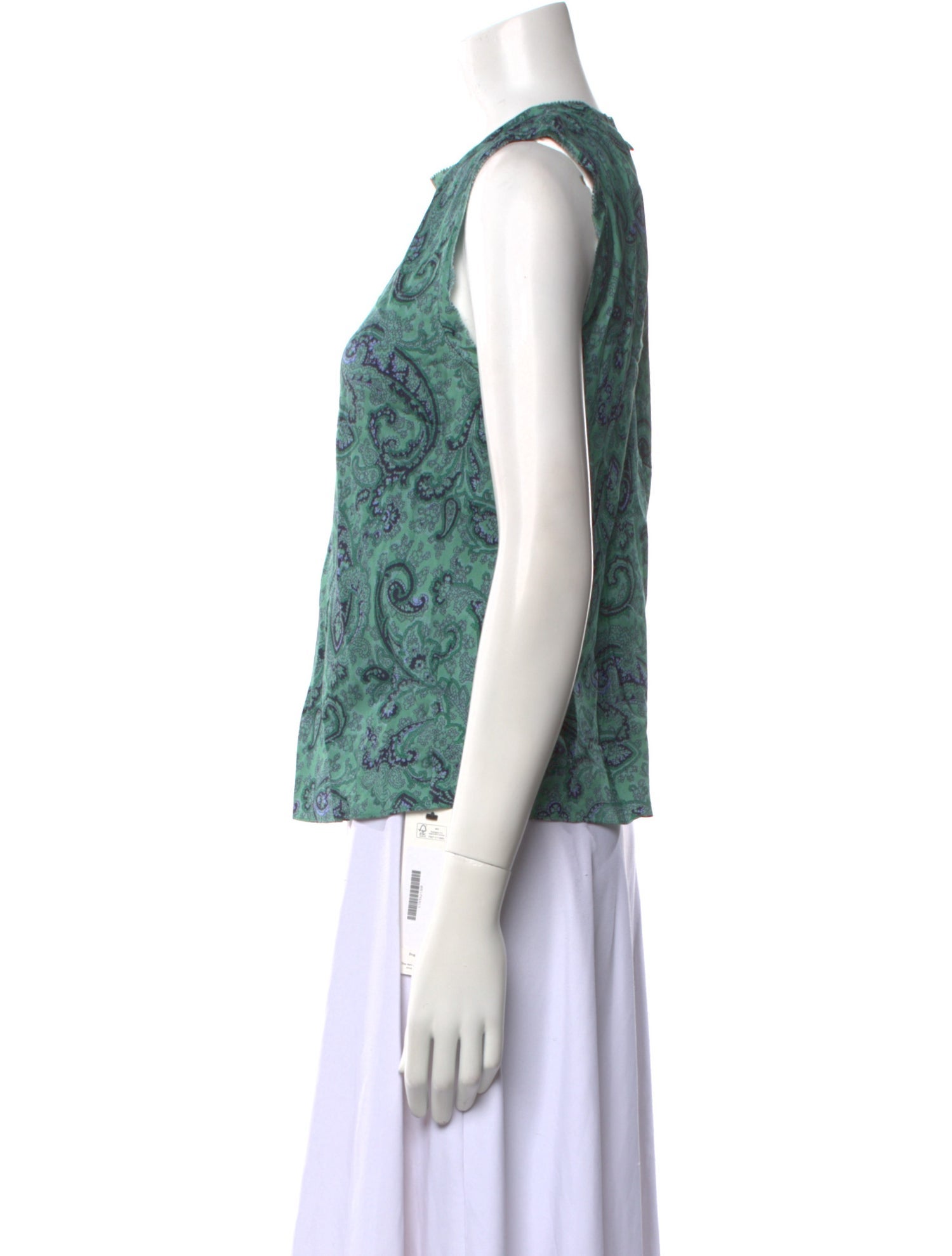 Tailored by Rebecca Taylor Silk Paisley Print Blouse