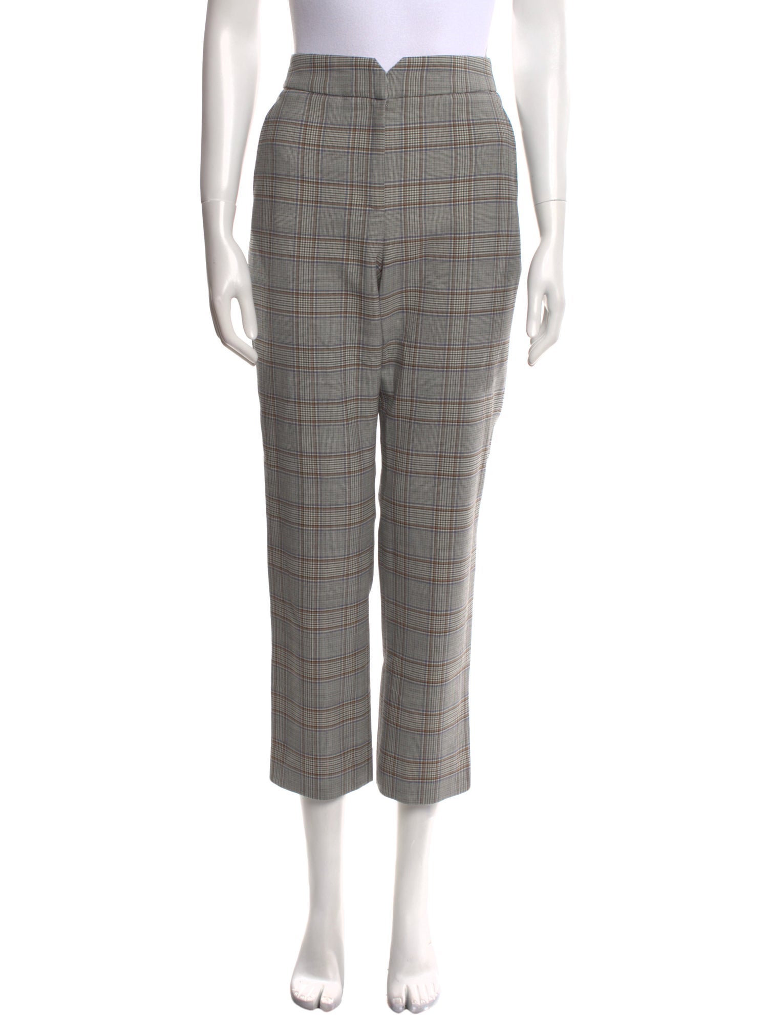 Tailored by Rebecca Taylor Plaid Print Straight Leg Pants