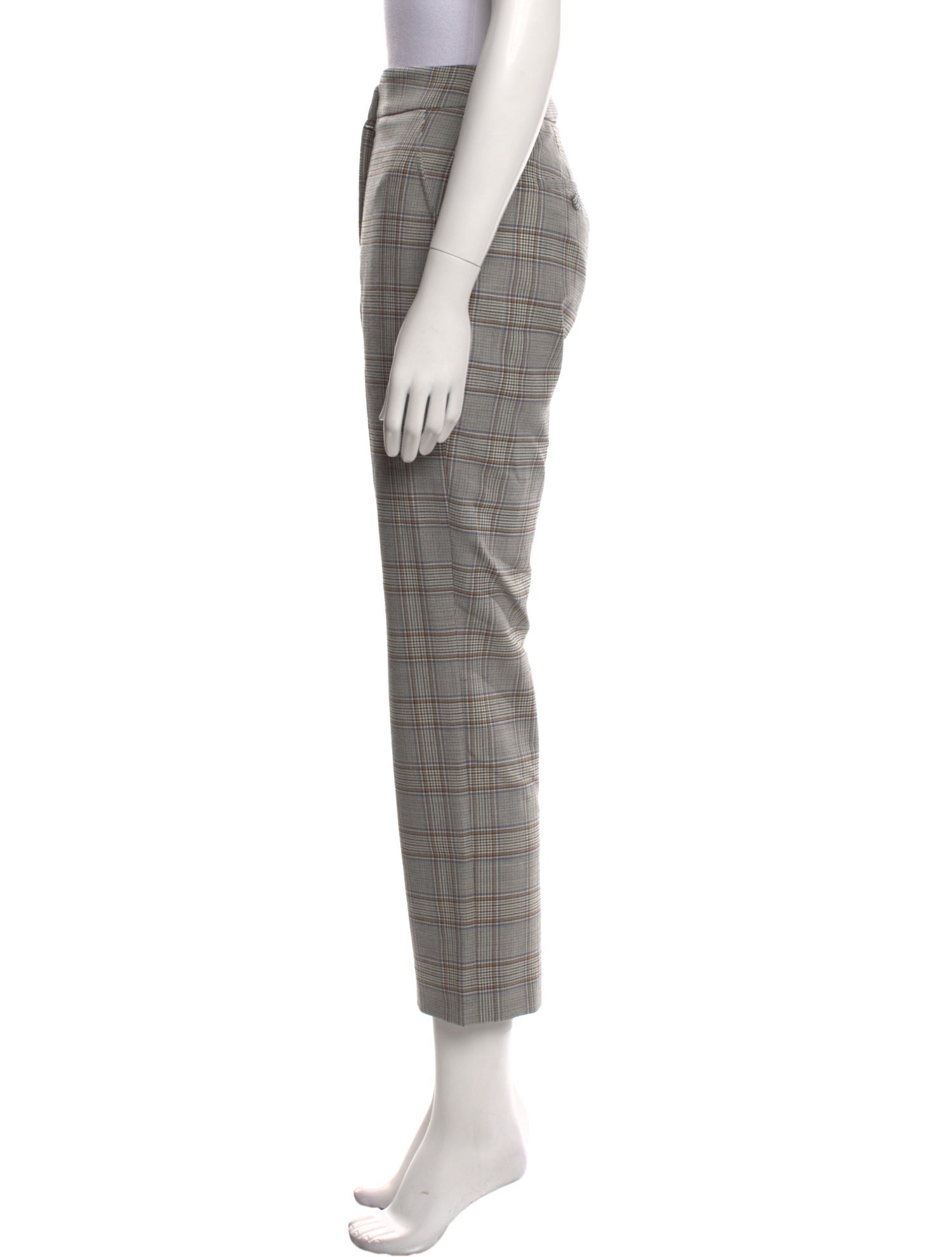 Tailored by Rebecca Taylor Plaid Print Straight Leg Pants