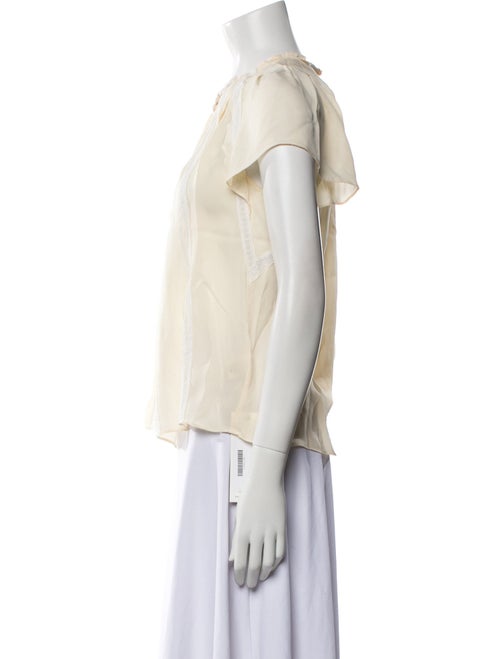 Tailored by Rebecca Taylor Silk Crew Neck Blouse