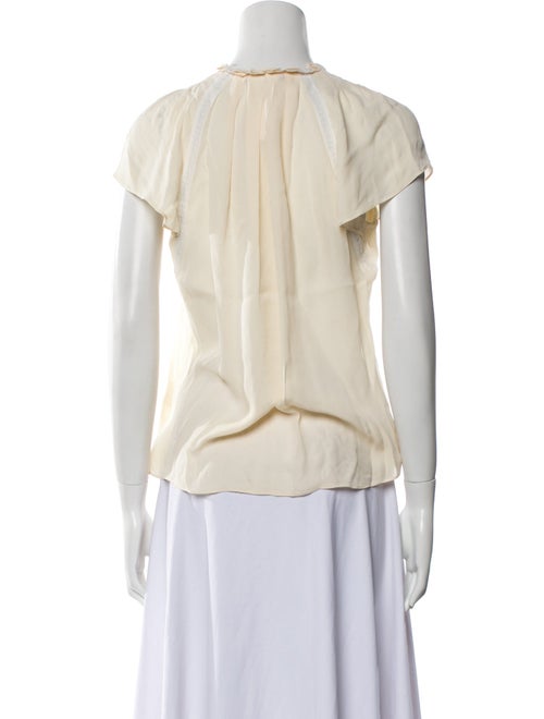 Tailored by Rebecca Taylor Silk Crew Neck Blouse