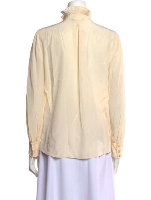 Tailored by Rebecca Taylor Silk Mock Neck Blouse