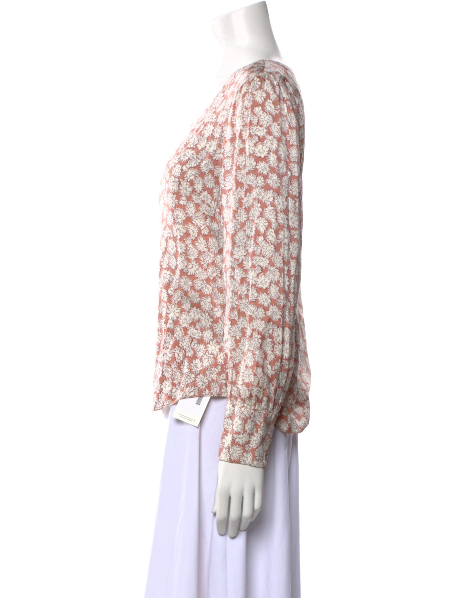 Tailored by Rebecca Taylor Silk Floral Print Blouse