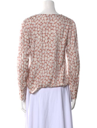 Tailored by Rebecca Taylor Silk Floral Print Blouse
