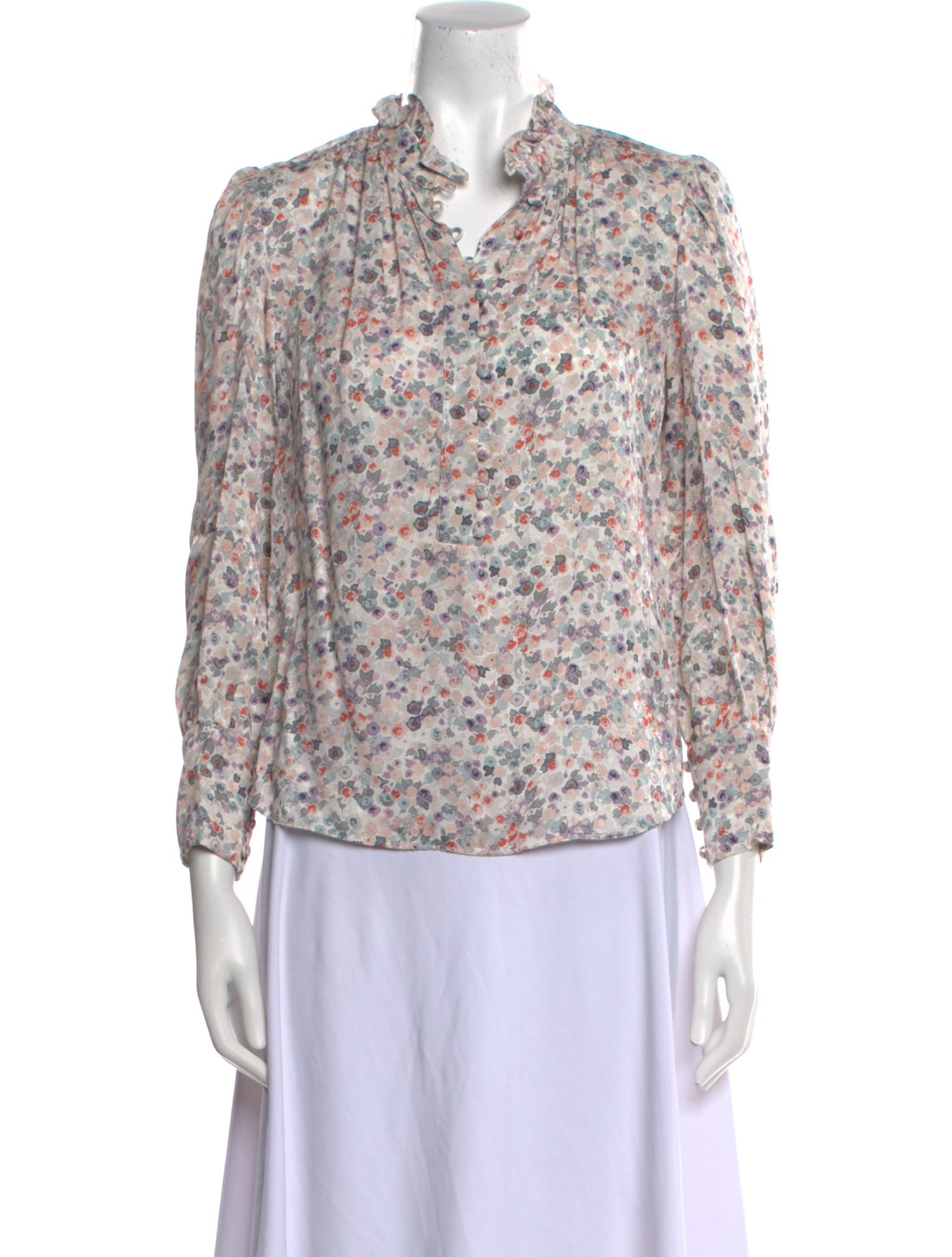Tailored by Rebecca Taylor Floral Print V-Neck Blouse w/ Tags