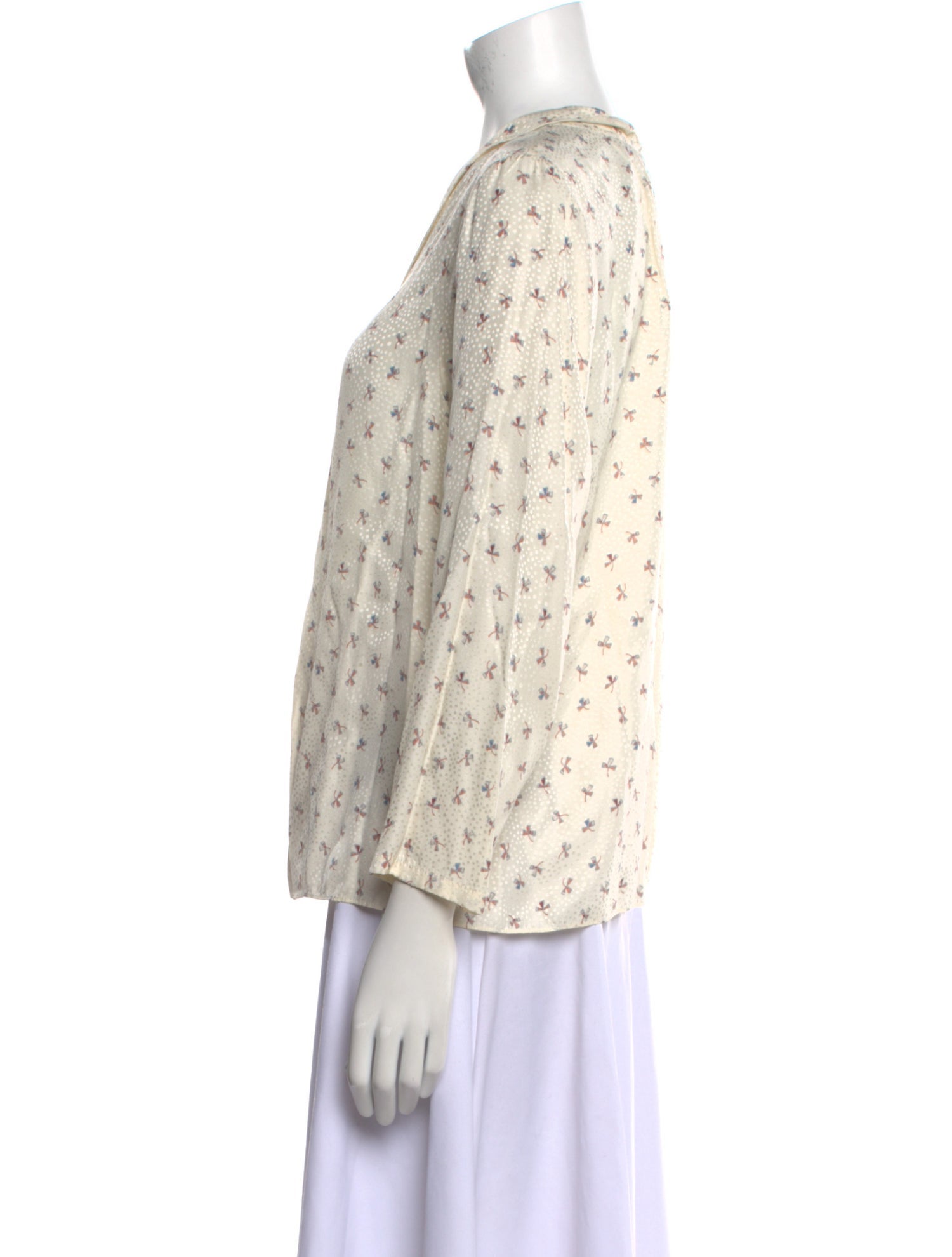 Tailored by Rebecca Taylor Printed V-Neck Blouse w/ Tags