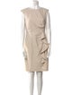 Tailored by Rebecca Taylor Bateau Neckline Knee-Length Dress