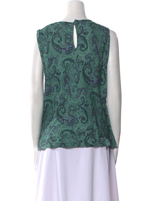 Tailored by Rebecca Taylor Paisley Print Scoop Neck Blouse