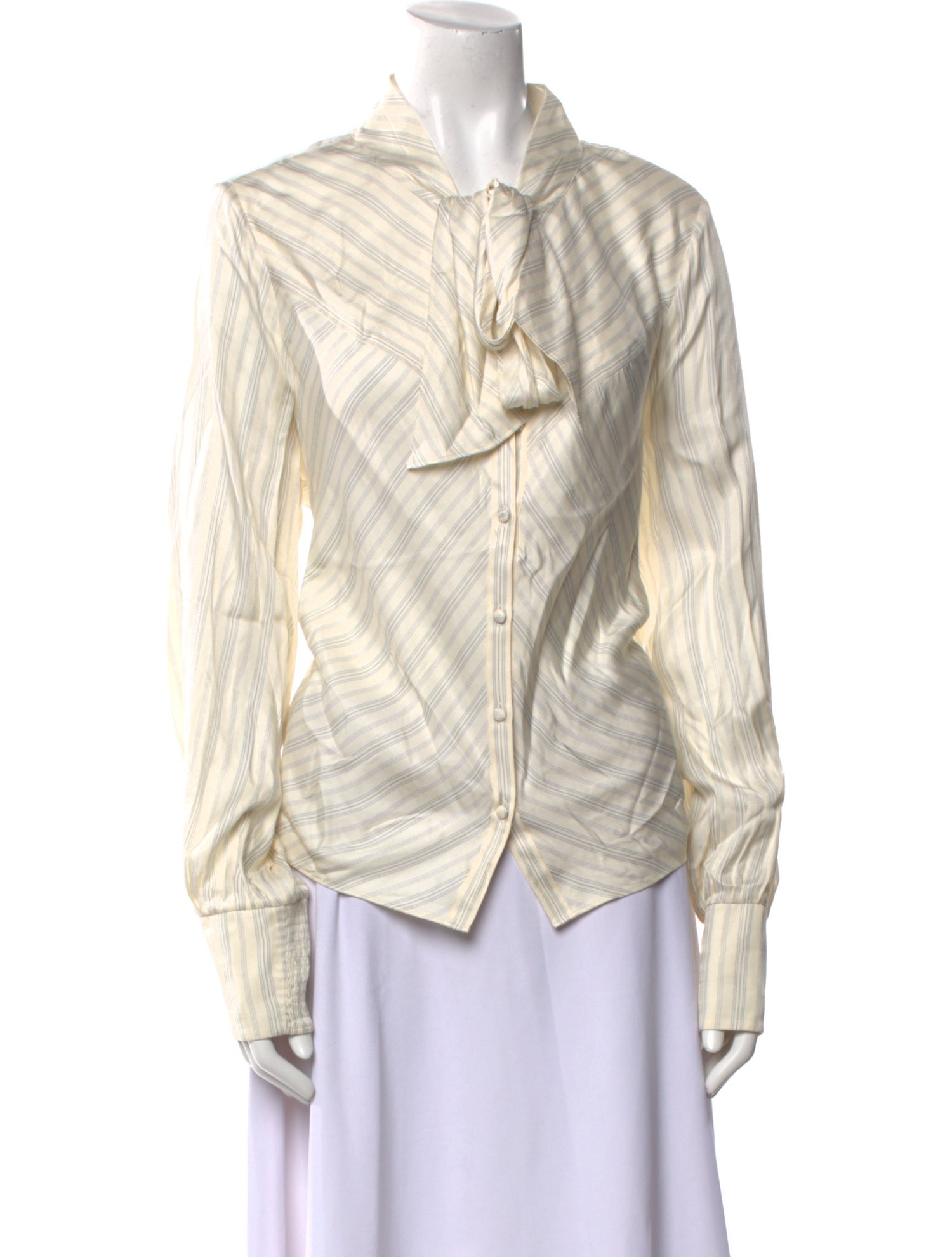 Tailored by Rebecca Taylor Tie Neck Long Sleeve Blouse w/ Tags