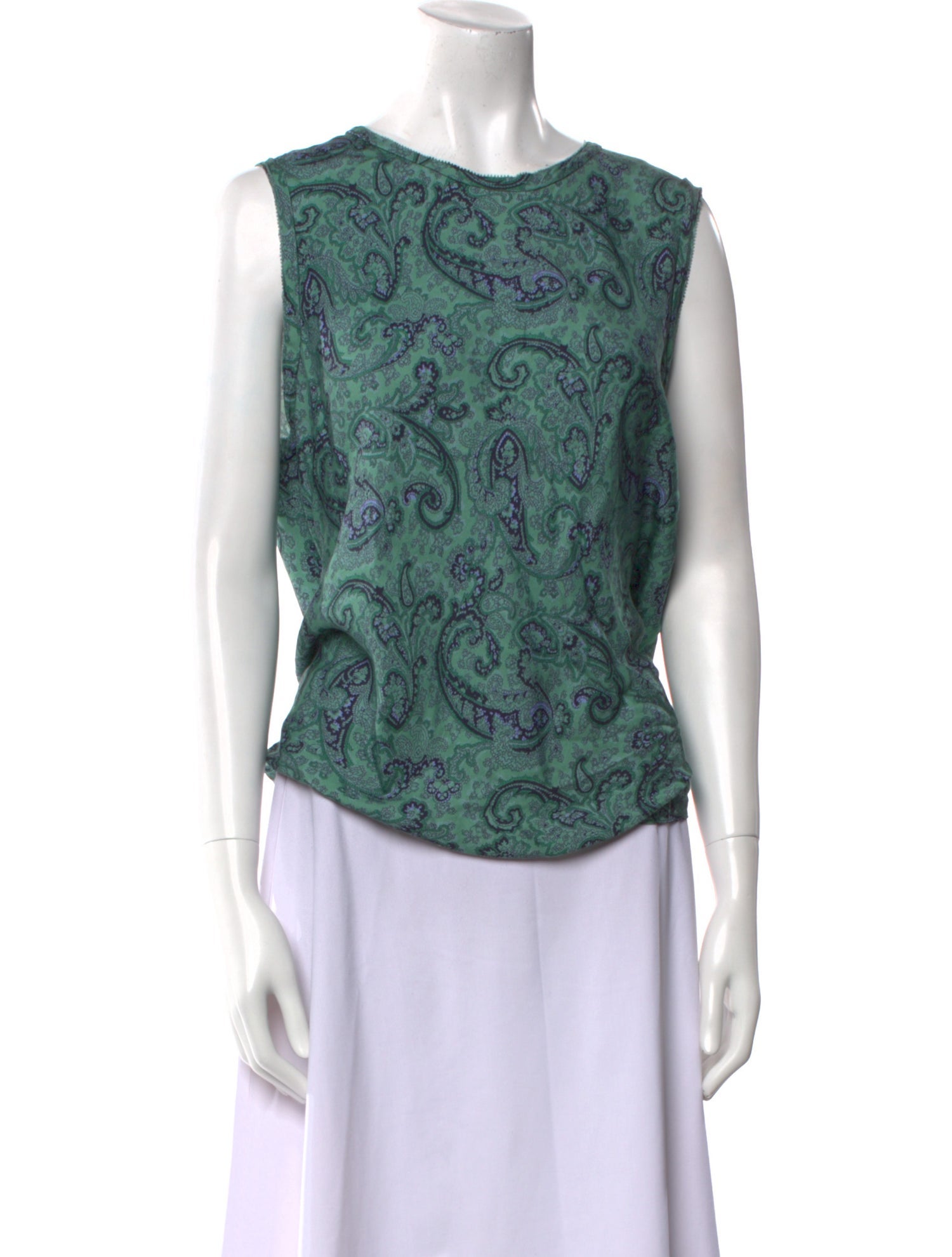 Tailored by Rebecca Taylor Paisley Print Scoop Neck Top w/ Tags