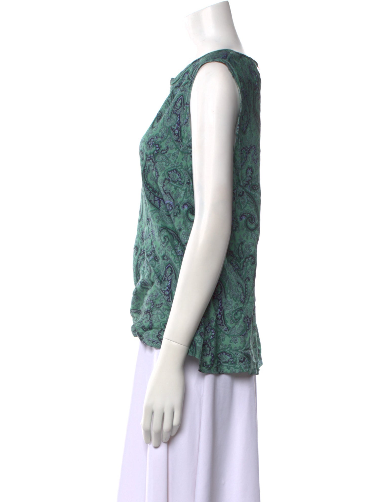 Tailored by Rebecca Taylor Paisley Print Scoop Neck Top w/ Tags
