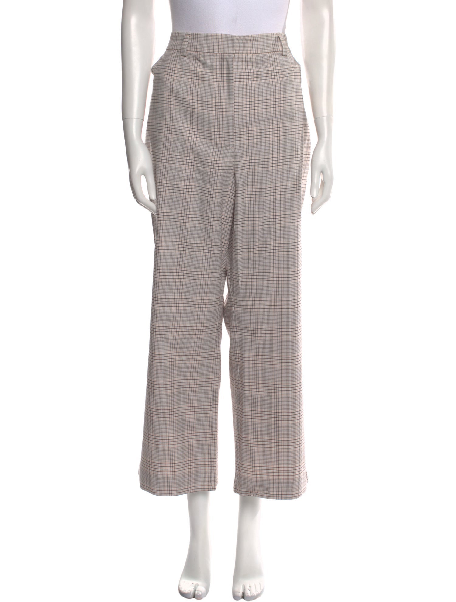 Tailored by Rebecca Taylor Plaid Print Wide Leg Pants