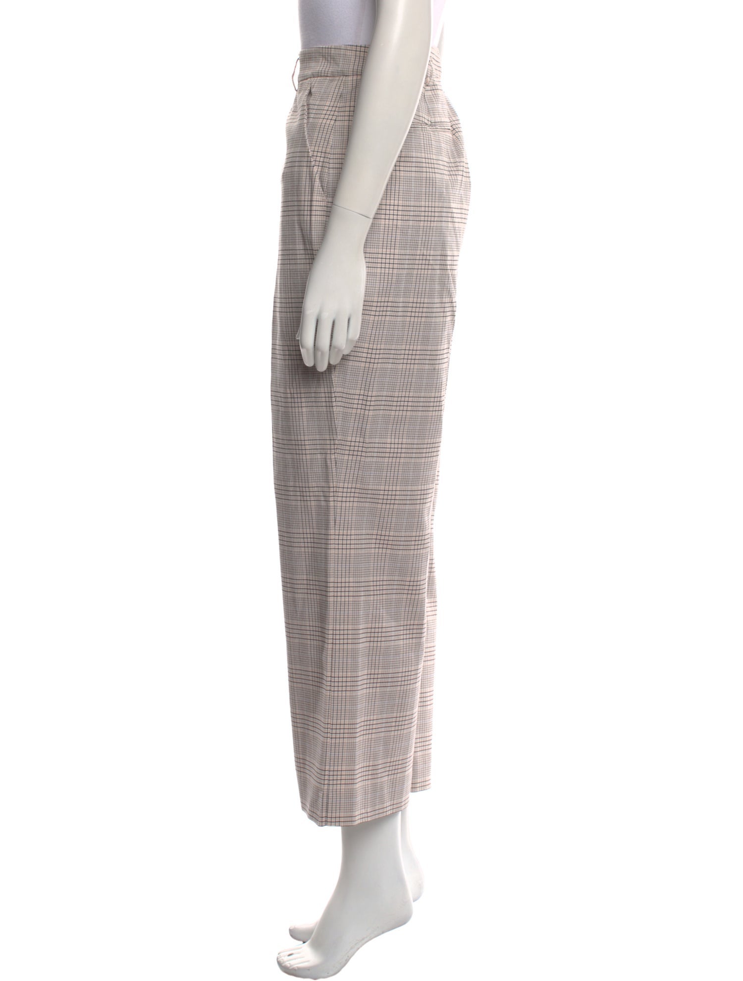 Tailored by Rebecca Taylor Plaid Print Wide Leg Pants